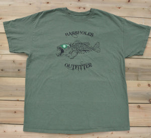 Bassholes Military Green T-Shirt